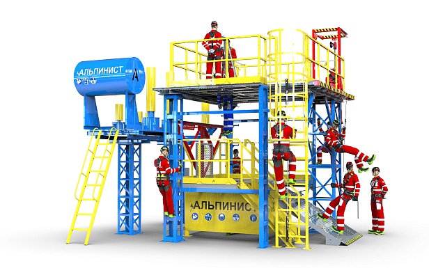 Сергиево-Посадский городской округ. На  ПАО «РусГидро» — «Загорская ГАЭС» смонтирован полигон "Альпинист-03-07" для тренировок безопасной работы на высоте  